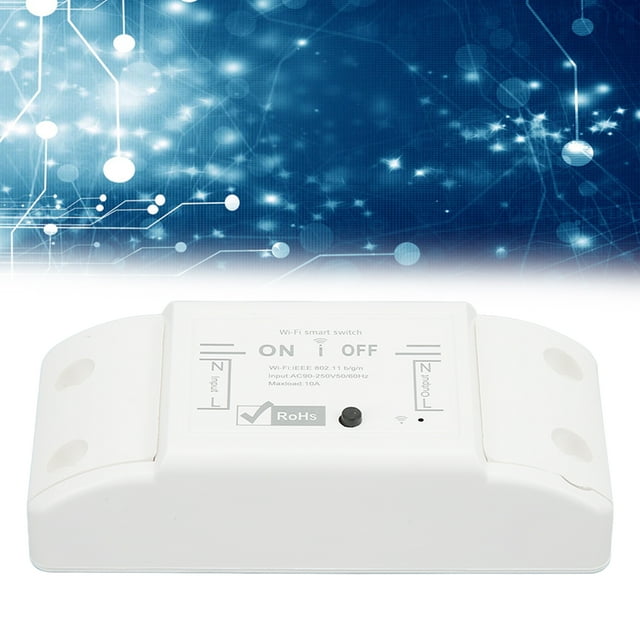 Disyuntor De Interruptor De Luz Inteligente, CA 90-250 V, Retardante De Llama, Uso Seguro, Interruptor De Luz Inteligente Wifi, Indicador Rojo Azul, Configuración Del Temporizador
