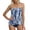 Blue, variant on Women's Two Pieces Tankini Set Ruffled Swimdress Strapless Bandeau Tankini Top Leopard Print Summer Fall Casual Seaside Beach Swimsuit,Blue,M
