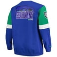 thumbnail image 3 of Men's Mitchell & Ness Royal Seattle Seahawks Big & Tall Fleece Pullover Sweatshirt, 3 of 3