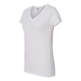 thumbnail image 2 of Heavy Cotton Women’s V-Neck T-Shirt, 2XL, White, 2 of 3