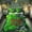 Green B, variant on Feelyou Pixel Game Alphabet King Bedding for Kids Boys, Blocky Letter King Bed in a Bag, Green Brown, Gamepad Reversible, 7 Pieces