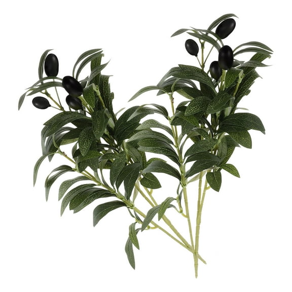 FRCOLOR 2 Pcs Faux Olive Bush Artificial Olive Leaf 45.00X27.00X2.00CM Green