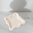 thumbnail image 1 of Plato Organizador de joyas perfecl yeso decoración del hogar Cuadrado beige, 1 of 8