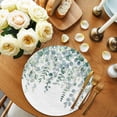 thumbnail image 2 of Eucalyptus Leaves Round 15 Inch Placemats Set of 2, Teal Botanical Summer Weeping HeatResistant Non Slip Place Mats for Dining Table, Wipeable Braided Kitchen Table Mats for Housewarming, 2 of 9