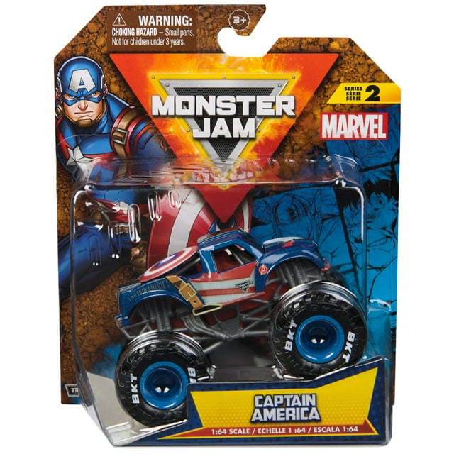 Toy Monster Truck Monster Jam Marvel Capitán América 1:64