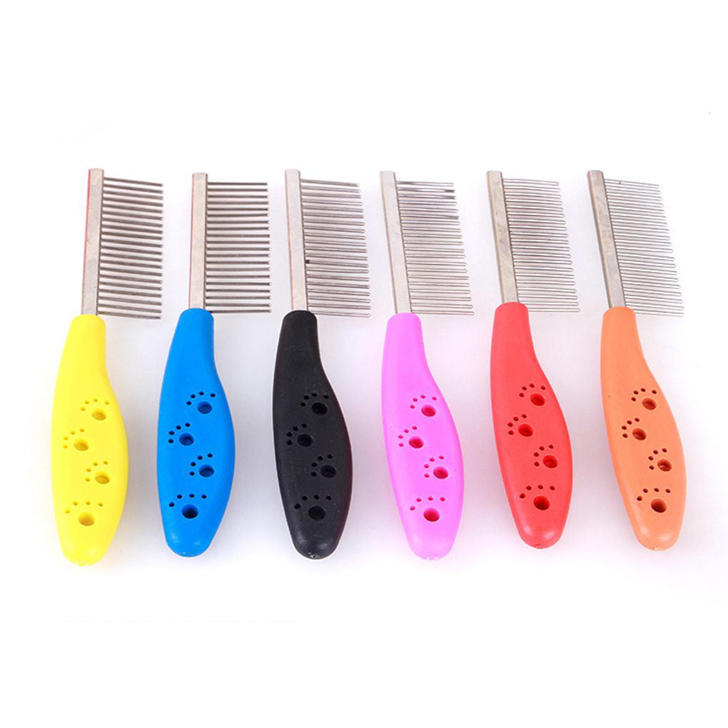 Stainless Steel Pet Dog Puppy Flea Hair Grooming Trimmer Comb Brush