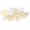 White, Gold, variant on Miumaeov Metal Wall Art Hanging Sculpture Decor 3D Flowers Leaves Gold+White 132*72cm