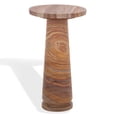 thumbnail image 2 of Safavieh Couture Valentia Scandinavian Marble and Manufactured Wood Round End Table, Brown, 2 of 8