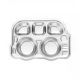 thumbnail image 4 of Homerr Stainless Steel Dinner Plate Safe Baby Feeding Dish Cartoon Design Stainless Steel Dinner Plate for Kids Children Compartment Tray, 4 of 8