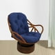 thumbnail image 3 of Cojín de silla mecedora giratorio de ratán con sólida Cojines de asiento Muebles de patio Cojines de silla Azul, 3 of 9