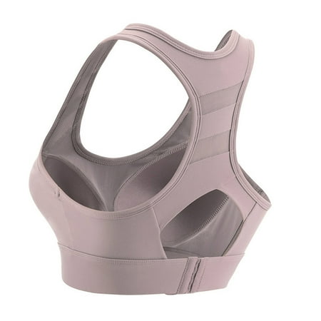 TrendVibe365 Racer Back Bra for Women Wirefree Push up Bralettes Padded High Neck Racerback Wide Strap High Support Longline Corset Top Full Coverage Crop Tank Top Sexy Shapewear Purple M