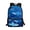 Blue Ocean Shark Pattern, variant on Polyester School Backpack Daypack With Stars Hearts Pattern - Large Capacity Bag for Students and Daily Travel