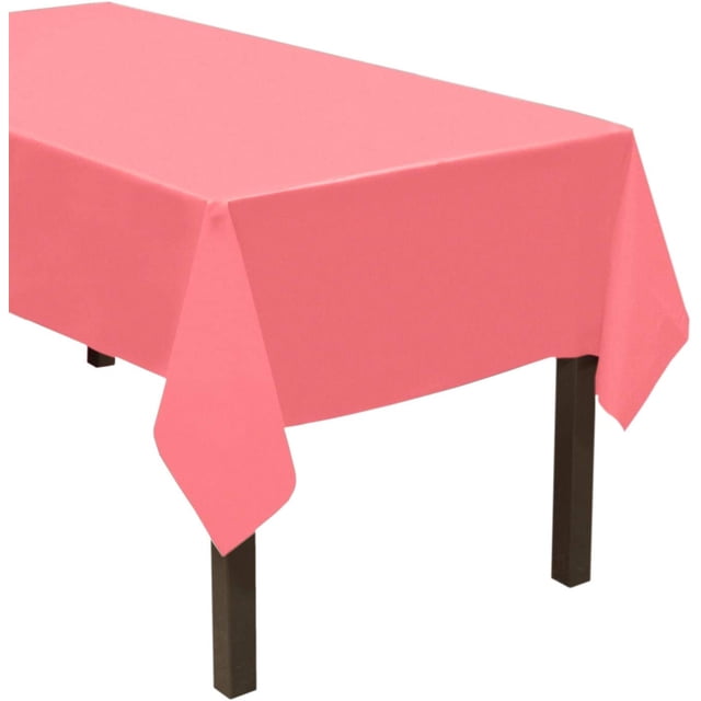 Nappe en Plastique Robuste Party Essentials, 54 x 108, Rose