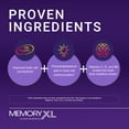 thumbnail image 3 of MemoryXL, Magnesium L-Threonate: Brain Supplement for Memory & Focus; Magtein®, Phosphatidylserine, Vitamin Mix. Improves Memory Focus Attention Learning & Logic. 0 Sugar, 0 cal, 30pk Cranberry Lemon, 3 of 8