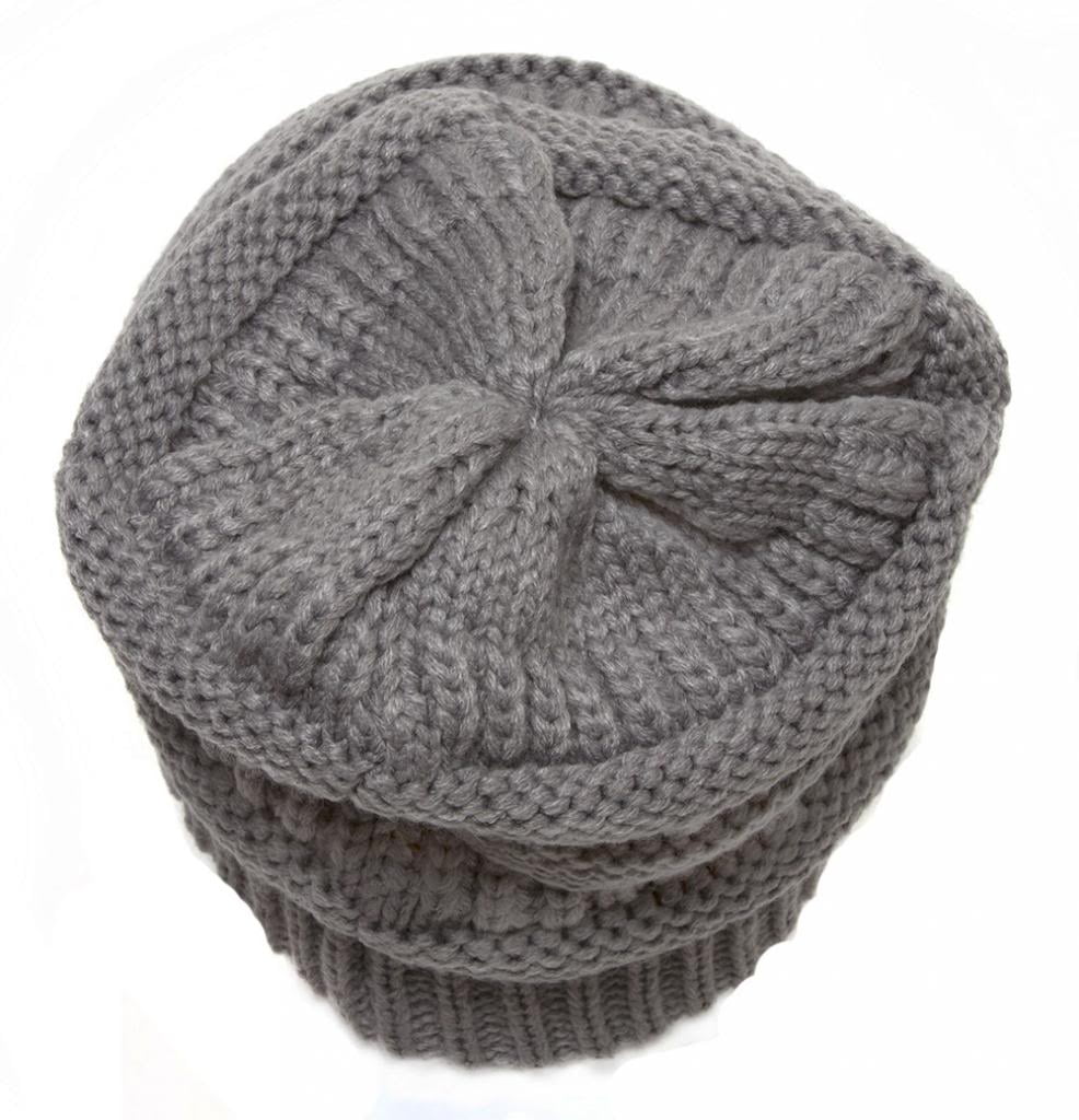 帽子 PROFESSIONAL KNIT CAP (GRAY) Light Grey Thick Knit Soft Stretch Beanie Cap - Walmart.com