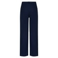 thumbnail image 2 of Zaldita Kids Boys Slim Fit School Uniform Straight Pants Elastic Waistband Formal Suit Trousers Navy Blue 6, 2 of 5