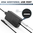 thumbnail image 4 of Upgraded Surface Pro Charger 65W fits for Microsoft Surface Pro 7/6/5/4/3/x Surface Laptop 1/2/3 Surface Go 1/2 Surface Book with USB Charging Port, 4 of 10