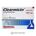 thumbnail image 1 of Clearmicin Claritromicina 500 mg 10 tabletas, 1 of 3
