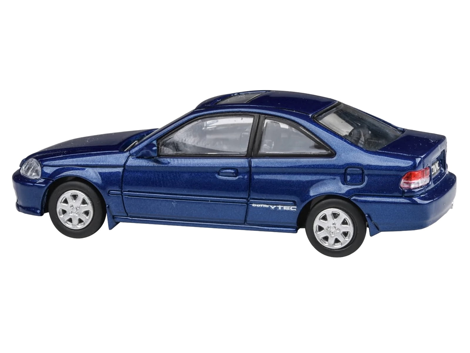 1999 Honda Civic Coupe Electron Blue Pearl Metallic with Sunroof 1/64 Diecast Model Car by Paragon