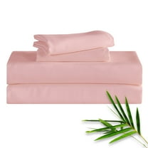 Hitime 4PC Bamboo King Sheet Set, Deep Pocket Fit 16", Breathable Super Soft Luxury Hotel Style Home Decor King Size Sheet Set, Gift for Women, Men - 2 Pillowcases, 1 Flat Sheet, 1 Fitted Sheet