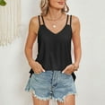 thumbnail image 4 of Timegard Tank Tops for Women Eyelet V-Neck Comfy Backeless Sleeveless Beach Wear Casual Loose Shirts Tops, 4 of 7