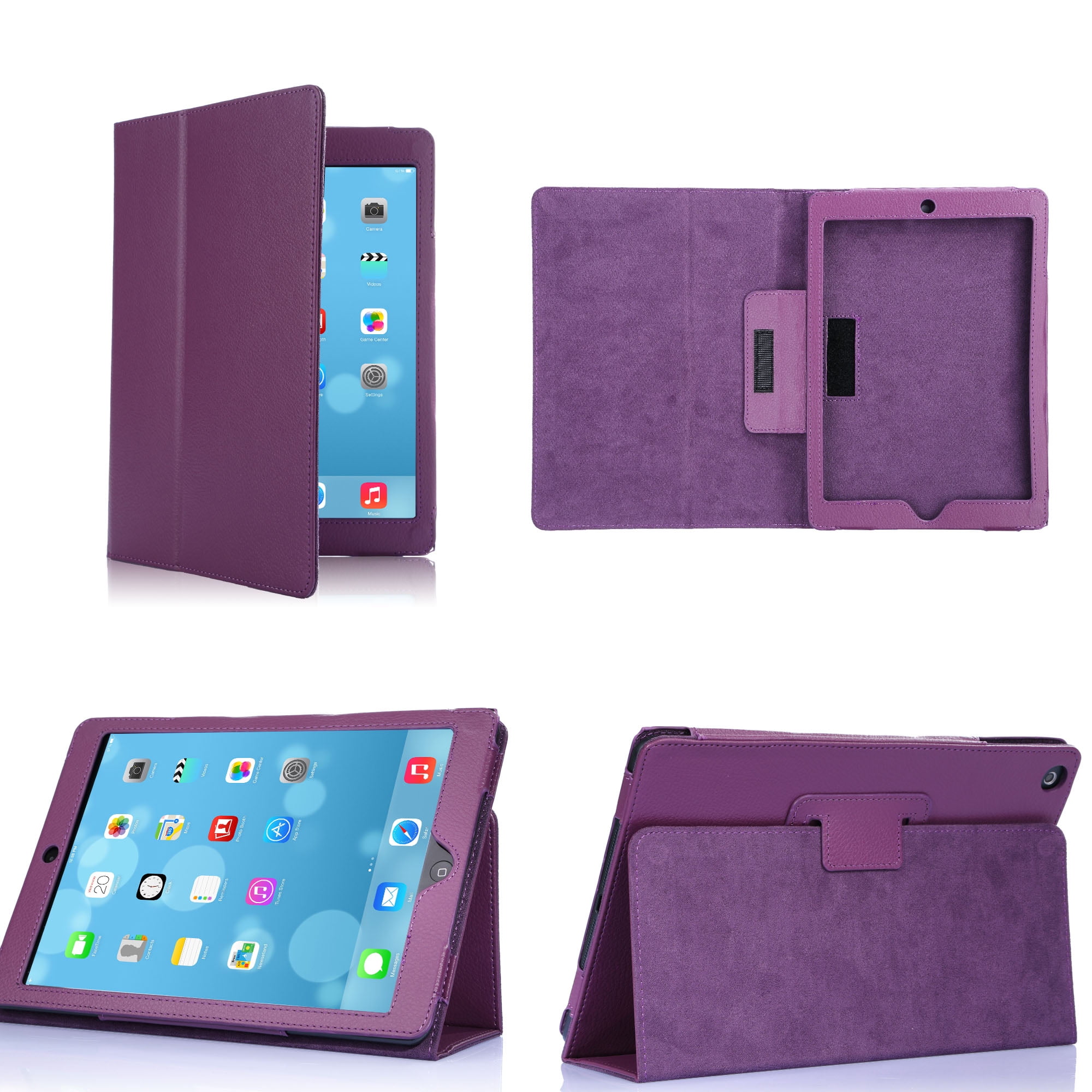 CoastaCloud iPad Air Case PU Leather Smart Cover with Flip Stand Free Screen Protector