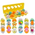 thumbnail image 2 of AURIGATE 12 Piece Easter Egg DIY Raffle Organizer, Printed Openable Plastic Eggs with Yellow Storage Case for Party Favors & Event Supplies, 2 of 5