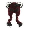 thumbnail image 4 of HUANBAI Adorable Fuzzy Cat Ear Hat With Colorful Star Braids Perfect For Animal Lovers And istas, 4 of 4