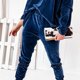 thumbnail image 5 of Conjunto de dos piezas para mujer, suave, liso, manga larga, cuello en V, Otoño Invierno, VelvetTops, pantalones largos de cintura alta, pantalones, traje informal Fridja  hfkajh100749, 5 of 9