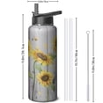 thumbnail image 3 of Sunflowers Themed Water Bottle 40oz with Straw, Heavy Duty Triple Insulation, Stainless Steel Build, Spill Resistant Lids Suitable for All Lifestyles, 3 of 6
