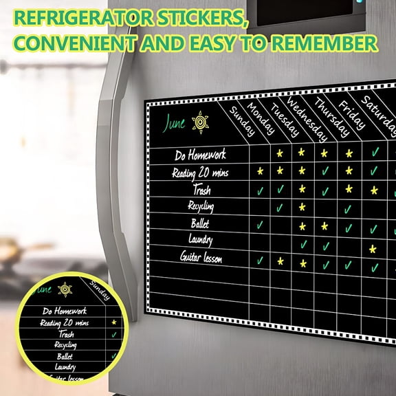 CCOCC Wall Calendar 2024-2025 Large,12" x 2",Erasable Monthly and Weekly Schedule Magnetic Refrigerator Calendar Sticker,2025 Desk Calendar