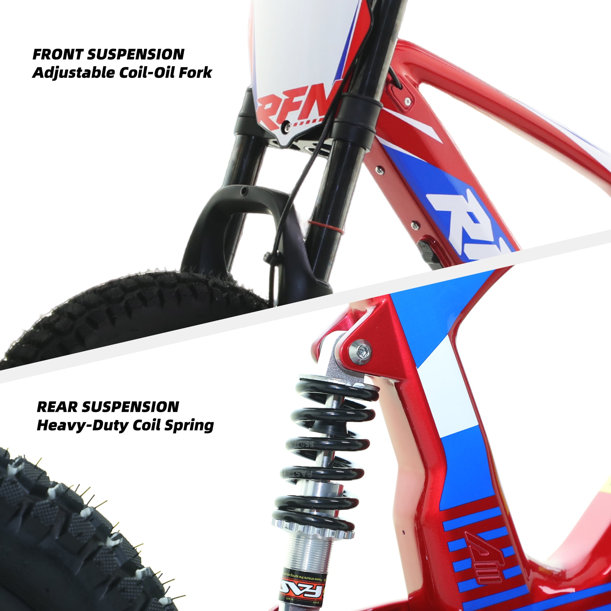 Rfn Electric Off-Road Bike, Three-Speed Transmission, Top Speed 18Mhp, Maximum Power 750W, 9.3-Mile Range For Ages 8+