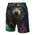thumbnail image 4 of Logiee Vintage Wolf Warrior Print Mens Swim Trunks Quick Dry Board Shorts,Breathable Hawaii Beach Shorts Swimwear Bathing Suits-X-Large, 4 of 6