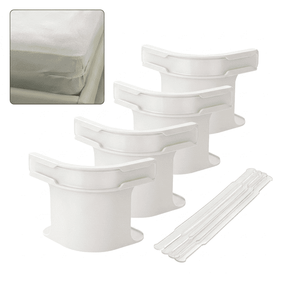 ROSEXIXI 4 Pack Bed Sheet Holders for Corners Invisible Fasteners Mattress Grips Fitted Sheet Clips