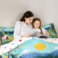 thumbnail image 4 of Erosebridal Teens Colorful Flowers Adventure Theme Full Size Comforter Sets 3 Pieces,Spring Camping Bedding Sets for Boys Girls,Luxury Bedroom Decor, 4 of 6