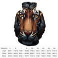 thumbnail image 2 of Tiger Face Illustration Men's Women New Sweatshirt Hoodie Men's Plus Size Sweatshirt Hooded Sweatshirt 3d Printed Street Men's Cloth, 2 of 6