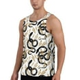 thumbnail image 2 of Fotbe Snake Pattern Men's Quick Dry Workout Tank Top Gym Muscle Tee Fitness Bodybuilding Sleeveless T Shirt Breathable Workout Shirt-Small, 2 of 9