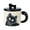 Grey, variant on 370ML Ceramic Cats Themed Drinking Water Cup Creative Personality Mug with Lid