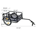 thumbnail image 5 of Foldable Bike Cargo Trailer with Universal Bike Hitch, Bicycle Wagon Trailer，Black, 5 of 5