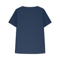 thumbnail image 4 of Craaazy Women's Comfy Breathable Cotton Short Sleeve Top with Lace V-Neck Detail for Everyday Wear and Office Casual Outfits, 4 of 6