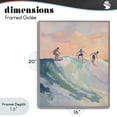 thumbnail image 4 of Stupell Industries Coastal Group of Surfers at Sunset Gray Framed Giclee Art, 16 x 20, by The Prints Vibe, 4 of 8