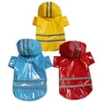 thumbnail image 3 of Impermeable con capucha y tiras reflectantes de PU para mascotas, a la moda para temporada de lluvias, impermeable para perros grandes, impermeable para perros pequeños de peluche, 3 of 6