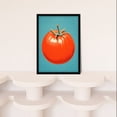 thumbnail image 3 of Peinture Simpliste Tomate Rouge sur Bleu Rétro Minimaliste Uvre Encadrée Impression Murale A4, 3 of 5