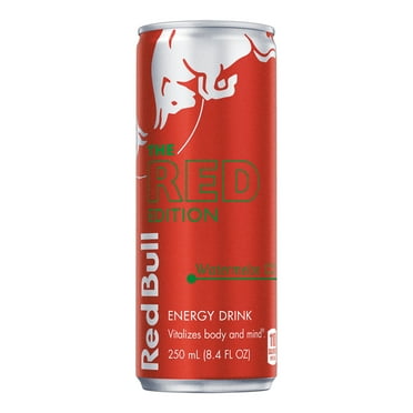 Red Bull Red Edition Energy Drink, Watermelon, 80mg Caffeine, 8.4 fl. oz. Can