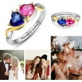 thumbnail image 5 of JQUEEN Personalized & Custom 18K Gold Plated Engraved Ring 925 Sterling Silver Simulated Birthstone Ring Heart Ring Couples Ring, 5 of 5