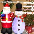thumbnail image 2 of Set de Papá Noel y muñeco de nieve navideños MICOCAH de 1,5 m, 2 of 7