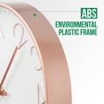 thumbnail image 4 of Reloj de pared Bakbrand, no hace tictac y silencioso, 30 cm, oro rosa, 4 of 9