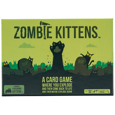 Zombie Kittens Party Game, Card Game by Exploding Kittens, 15 minutes, Ages 7 and up, 2-5 Players