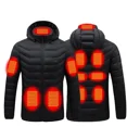thumbnail image 5 of Chaqueta calefactable de 11 áreas para hombre y mujer, chaquetas calefactoras eléctricas de invierno para exteriores con USB, abrigo térmico deportivo cálido, ropa, chaleco calentable, 5 of 5