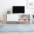 thumbnail image 2 of Mayview Madison Mid-Century Modern TV Stand, White & Oak, 2 of 5